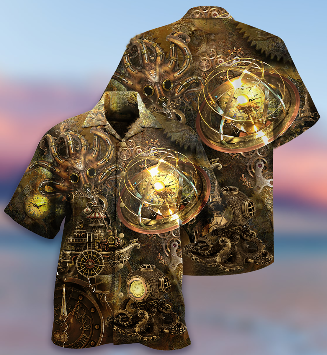 Steampunk Octopus Revolution Hawaiian Shirt For Poolside Relaxation And Sunny Getaways