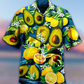 Fruit Avocado Lemon Summer Hawaiian Shirt Artwork View For Weekend Travel And Beach Style