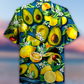 Fruit Avocado Lemon Summer Hawaiian Shirt Design Detail For Sunny Adventures And Casual Wear