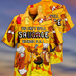 Funny Food Spell Sausage Without USA Hawaiian Shirt Design Detail For Beach Days And Holiday Travel