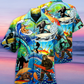 Forest Creature Surfing Hawaiian Shirt For Warm Weather Adventures And Everyday Comfort