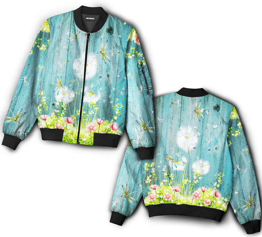 Dandelion hope happy life - Bomber jacket - BOMJ05NVC010921-Owls Matrix