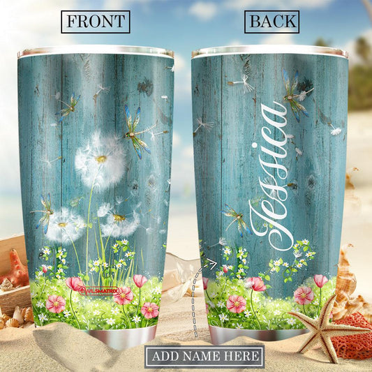 Dandelion Peaceful Life Personalized 20 Oz Tumbler For Coffee Travel And Daily Drinks