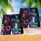DJ Cat Music Lifestyle Beach Shorts Design Detail For Weekend Getaways And Beach Days