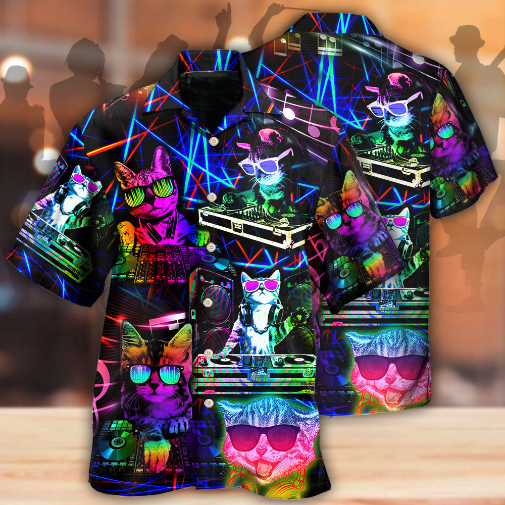 Cat DJ Music Hawaiian Shirt For Warm Weather Adventures And Everyday Comfort