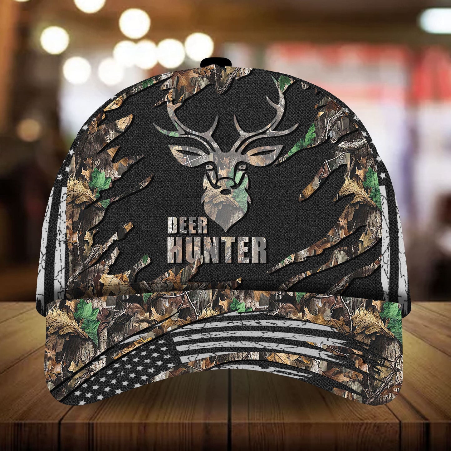 Deer Hunter Hunting 3D Camo Classic Cap For Comfortable Casual Wear Holidays And Outdoor Trips