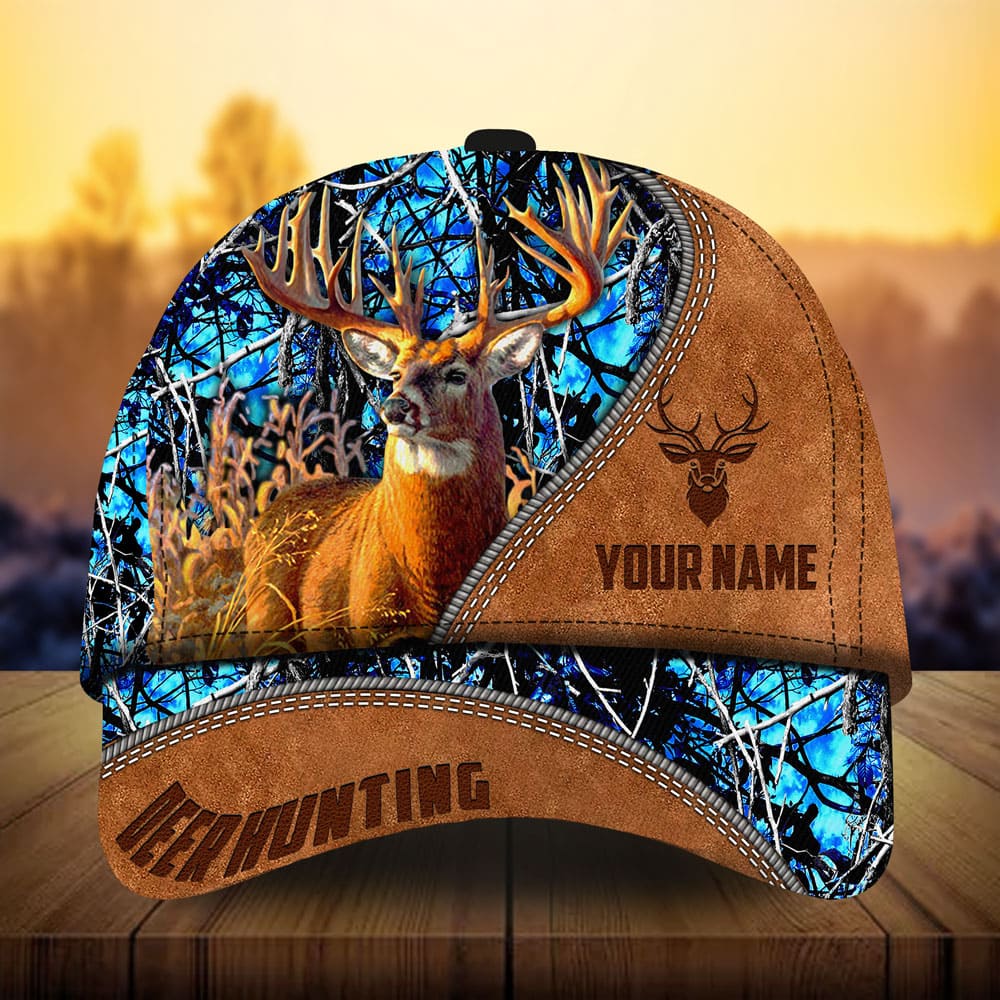 Leather Deer Hunting Personalized Classic Cap For Festivals Vacations Outdoor Fun And Daily Comfort