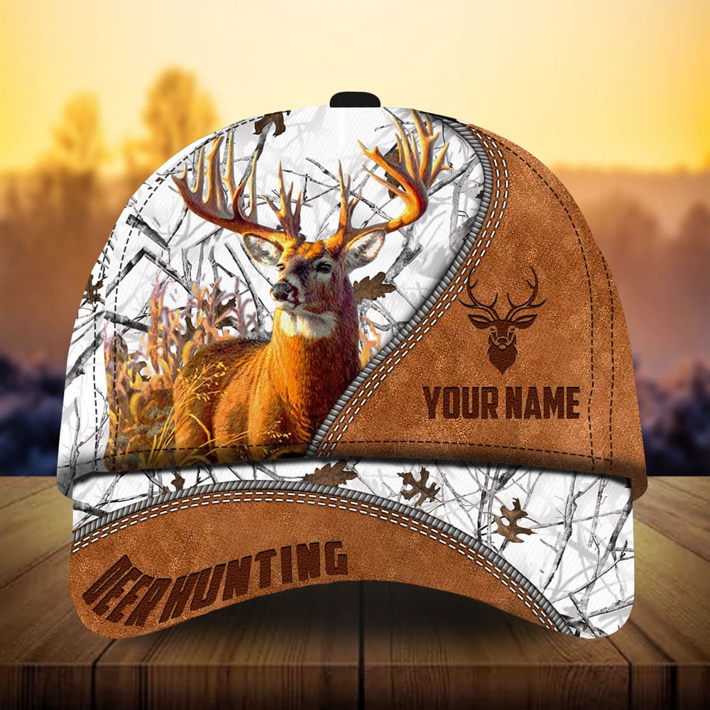 Leather Deer Hunting Personalized Classic Cap For Festivals Vacations Outdoor Fun And Daily Comfort