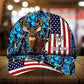 US Flag Deer Hunting Personalized Classic Cap For Everyday Outfits Coastal Travel And Gift Giving