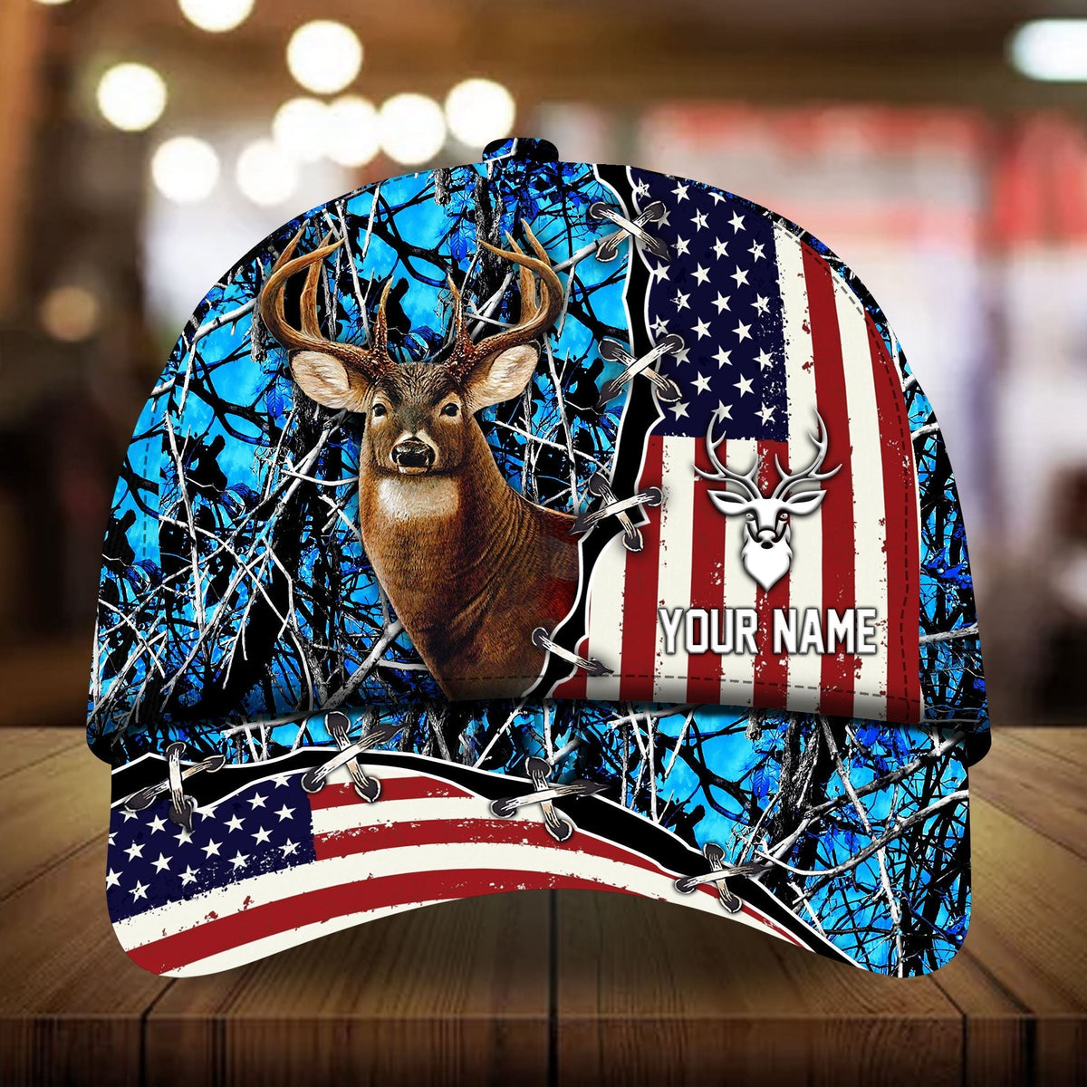 US Flag Deer Hunting Personalized Classic Cap For Everyday Outfits Coastal Travel And Gift Giving