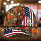 US Flag Deer Hunting Personalized Classic Cap For Everyday Outfits Coastal Travel And Gift Giving