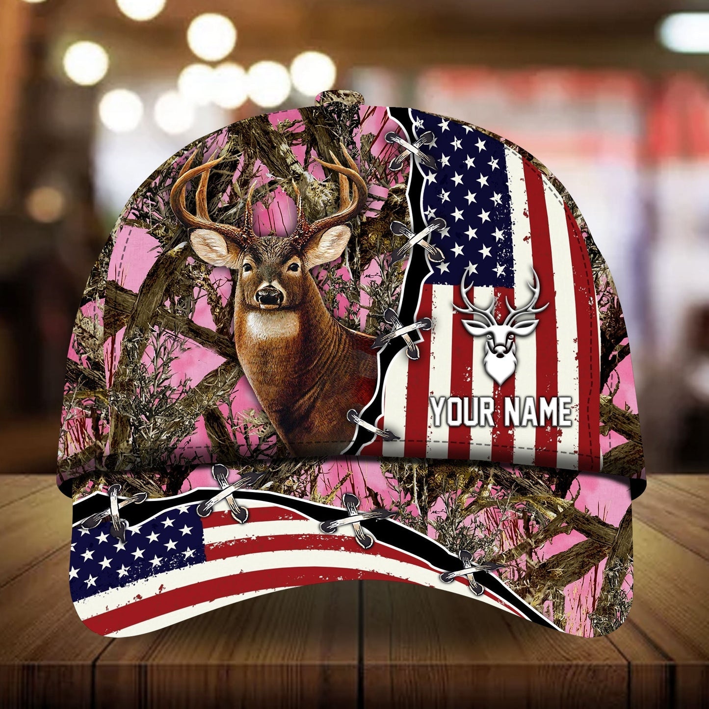 US Flag Deer Hunting Personalized Classic Cap For Everyday Outfits Coastal Travel And Gift Giving