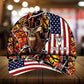 US Flag Deer Hunting Personalized Classic Cap For Everyday Outfits Coastal Travel And Gift Giving