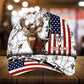 US Flag Deer Hunting Personalized Classic Cap For Everyday Outfits Coastal Travel And Gift Giving