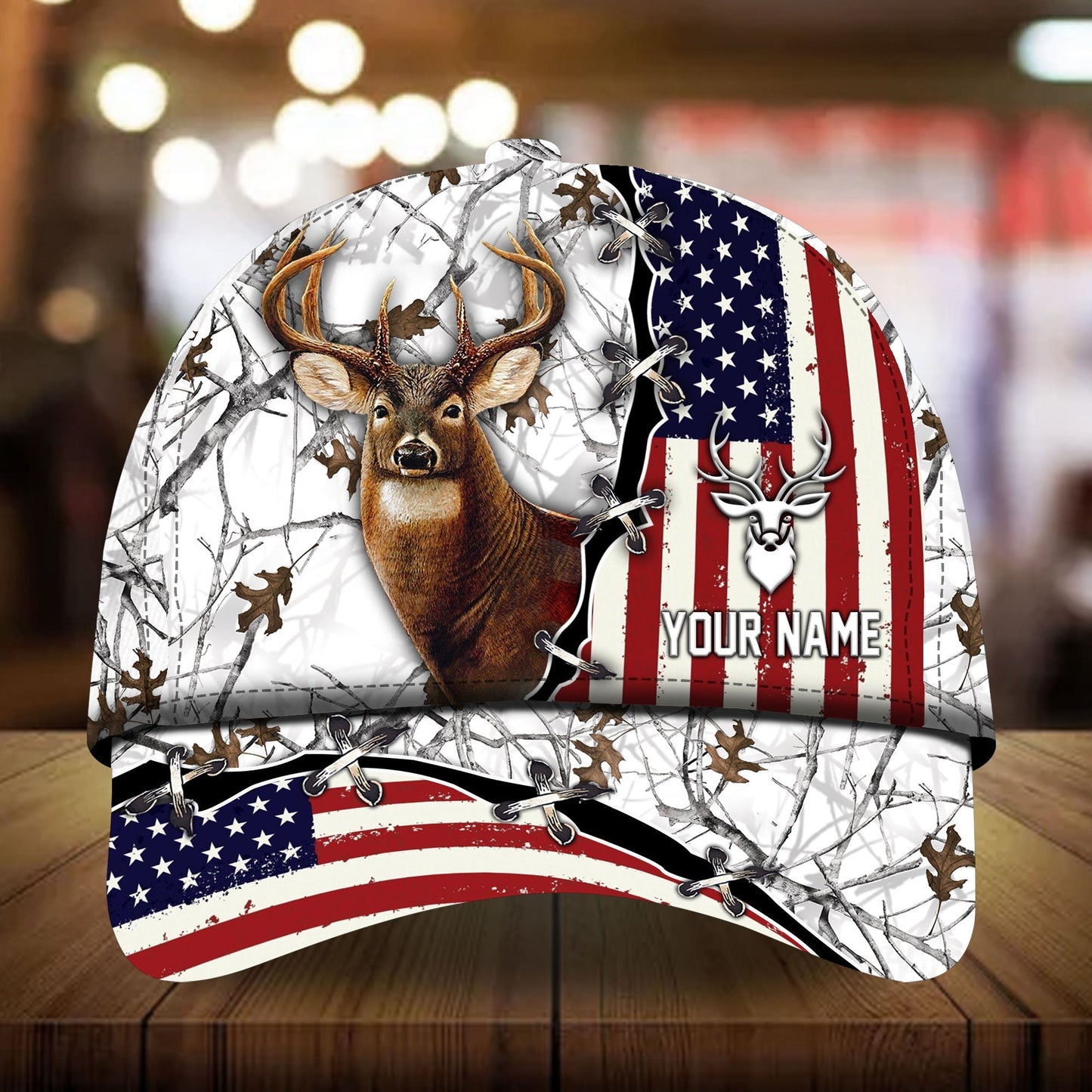 US Flag Deer Hunting Personalized Classic Cap For Everyday Outfits Coastal Travel And Gift Giving