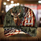 Old US Flag Deer Hunting Personalized Classic Cap For Everyday Outfits Coastal Travel And Gift Giving