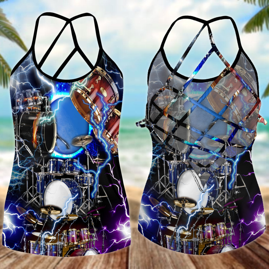 Drums Is My Soul Hollow Tank Top For Workout Classes And Daily Wear