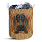 Dachshund Line By Handmade Laundry Basket For Bathroom Bedroom Storage