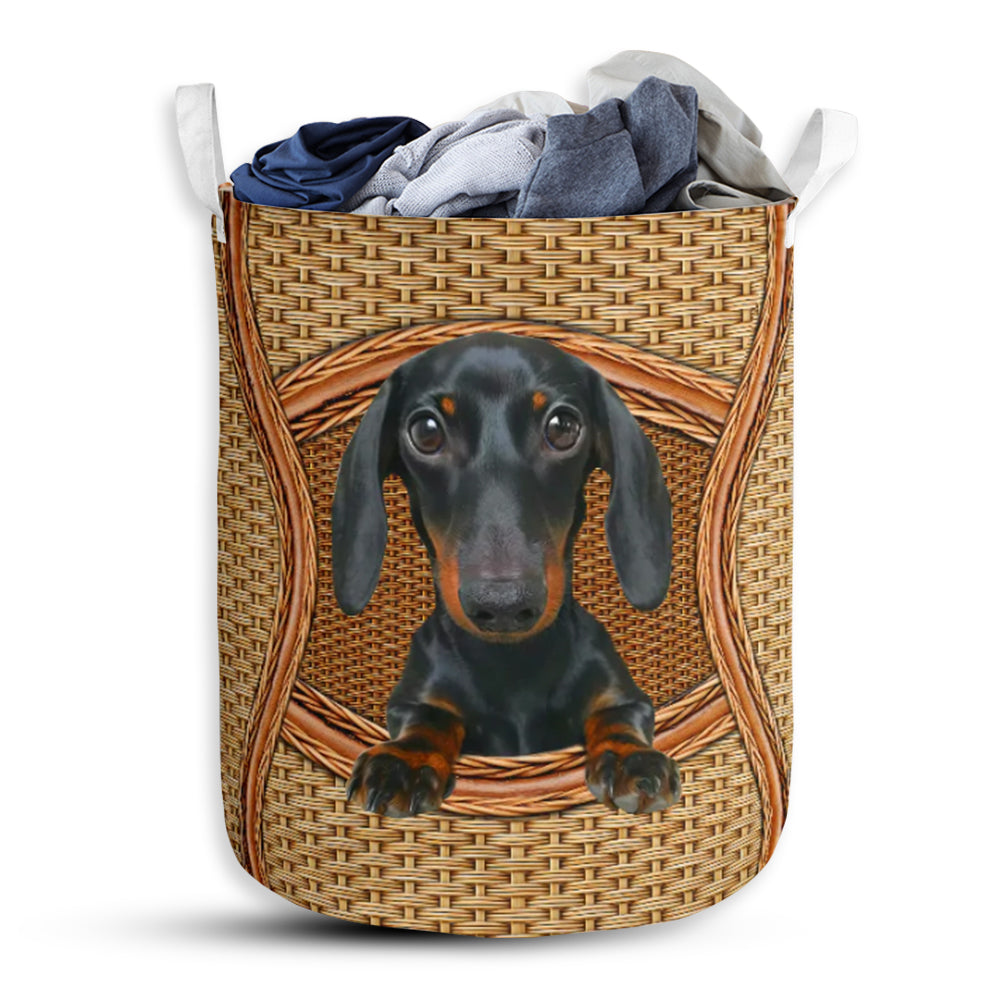 Dachshund Line By Handmade Laundry Basket For Bathroom Bedroom Storage