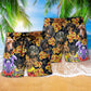 Dachshund Flower Cute Beach Shorts Pattern Detail For Coastal Travel And Relaxed Holiday Style