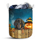 Dachshund And Pumpkin Halloween Night Laundry Basket For Bathroom Bedroom Storage