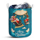 Dachshund And Santa Merry Christmas Laundry Basket For Bathroom Bedroom Storage