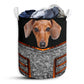 Dachshund Background Laundry Basket For Bathroom Bedroom Storage