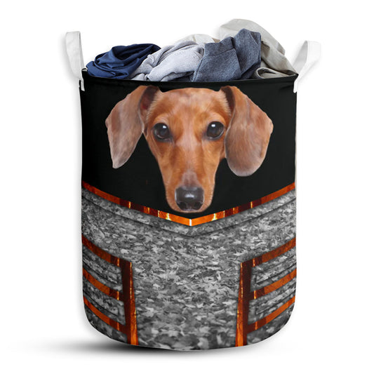 Dachshund Background Laundry Basket For Bathroom Bedroom Storage