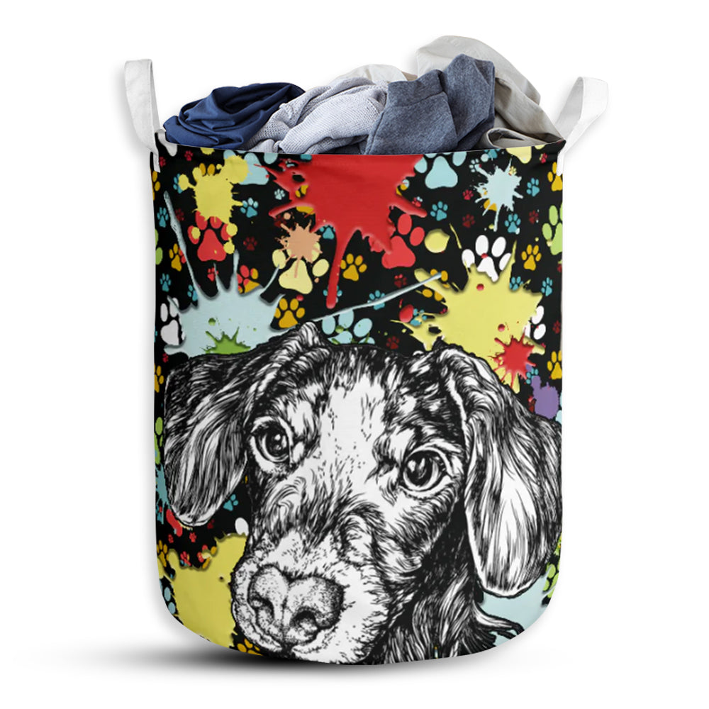 Dachshund Colorful Laundry Basket For Bathroom Bedroom Storage
