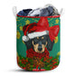 Dachshund Crochet Christmas Laundry Basket For Bathroom Bedroom Storage