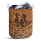 Dachshund Dog Rattan Laundry Basket For Bathroom Bedroom Storage