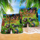 Playful Dachshund Beach Shorts Pattern Detail For Warm Weather Comfort And Laid Back Daily Wear
