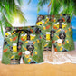 Dachshund Beer Beach Shorts Pattern Detail For Summer Adventures And Laid Back Daily Wear