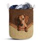 Dachshund Fabric Laundry Basket For Bathroom Bedroom Storage