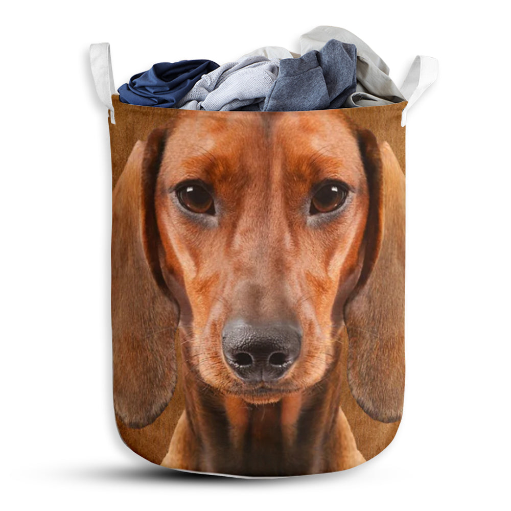 Dachshund Face And Butt So Cute Laundry Basket For Bathroom Bedroom Storage
