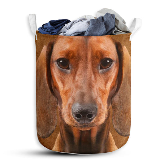Dachshund Face And Butt So Cute Laundry Basket For Bathroom Bedroom Storage