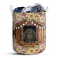 Dachshund Flower Wood Laundry Basket For Bathroom Bedroom Storage
