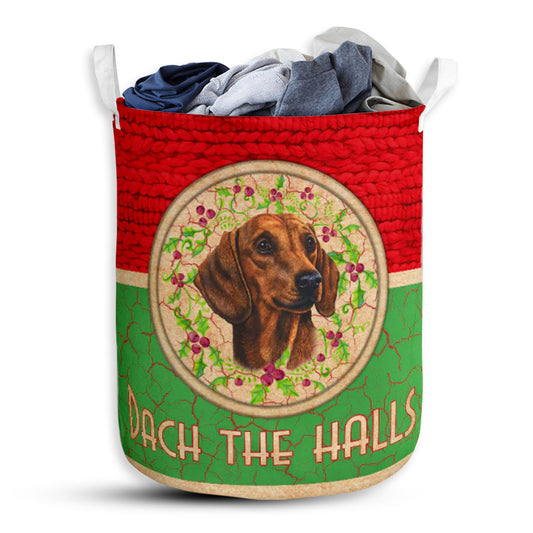Dachshund Knit Wool Laundry Basket For Bathroom Bedroom Storage