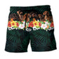 Green Tropical Dachshund Beach Shorts For Weekend Travel And Travel Ready Comfort