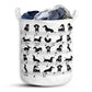 Dachshund Music Laundry Basket For Bathroom Bedroom Storage