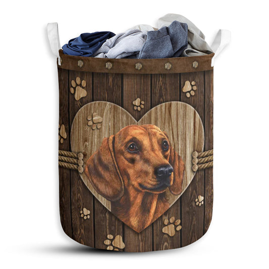 Dachshund On Rope Laundry Basket For Bathroom Bedroom Storage