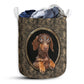 Dachshund Oval Metal Laundry Basket For Bathroom Bedroom Storage