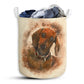 Dachshund Portrait Laundry Basket For Bathroom Bedroom Storage