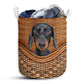 Dachshund Rattan Handmade Laundry Basket For Farmhouse Bathroom Bedroom Laundry Room And Home Decor
