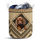 Dachshund Rattan Wicker Texture Hole Laundry Basket For Bathroom Bedroom Storage