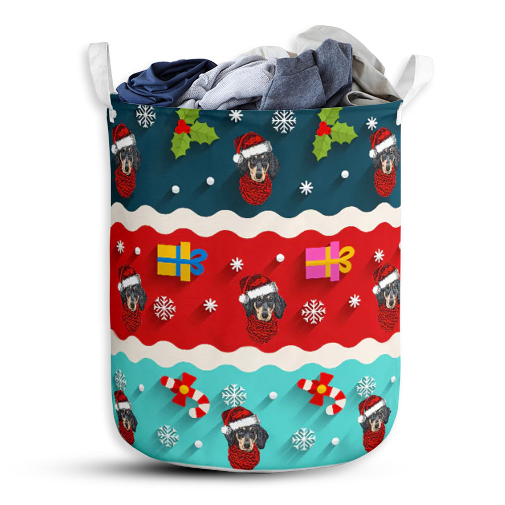 Dachshund Symbol Pattern Laundry Basket For Bathroom Bedroom Storage