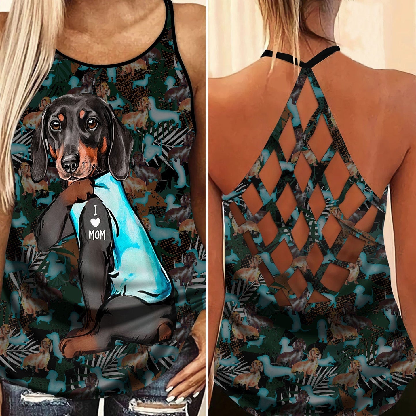 Dachshund Love Summer Hollow Tank Top For Active Days And Thoughtful Gifting