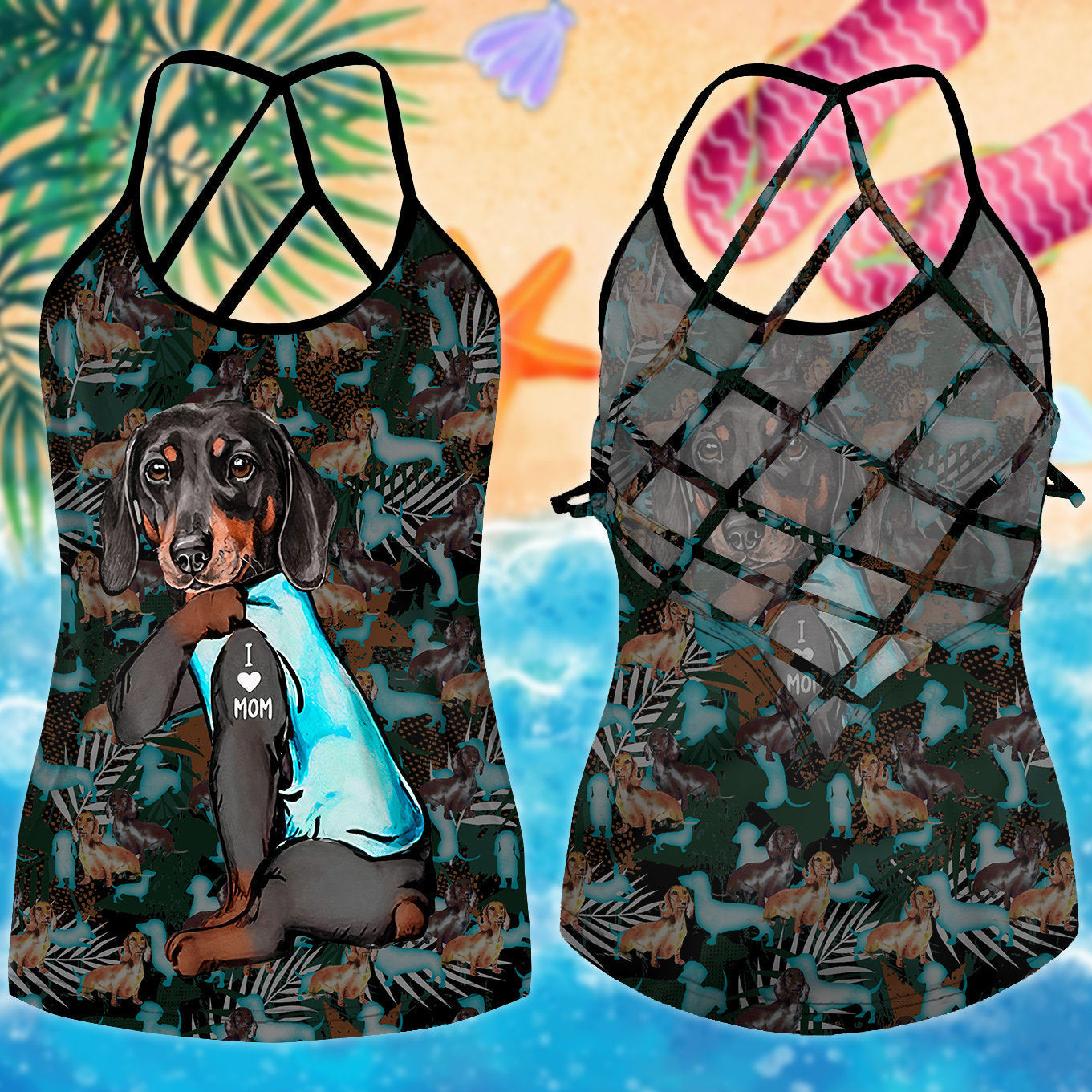 Dachshund Love Summer Hollow Tank Top For Active Days And Thoughtful Gifting
