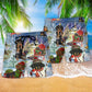 Dachshund Snow Christmas Beach Shorts Pattern Detail For Beachside Relaxation And Laid Back Daily Wear