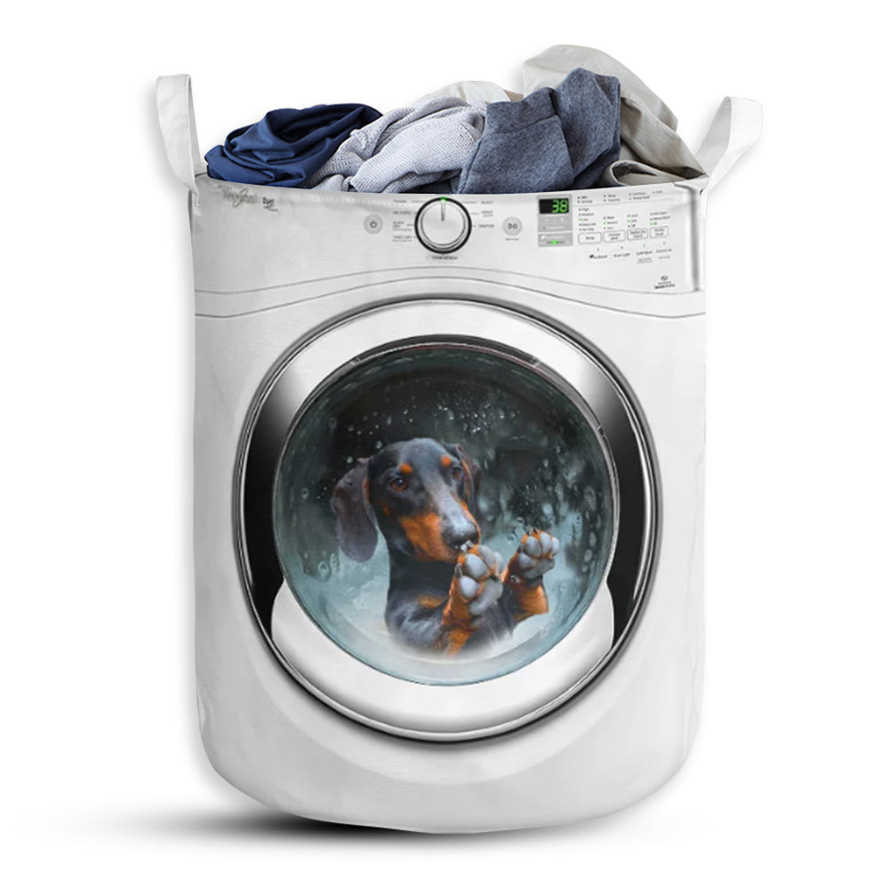 Dachshund Washing Machine So Cute Laundry Basket For Bathroom Bedroom Storage
